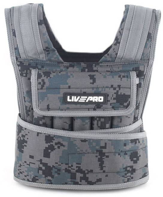 LIVEPRO 중량조끼 20kg 웨이트운동 헬스 다이어트 모래주머니