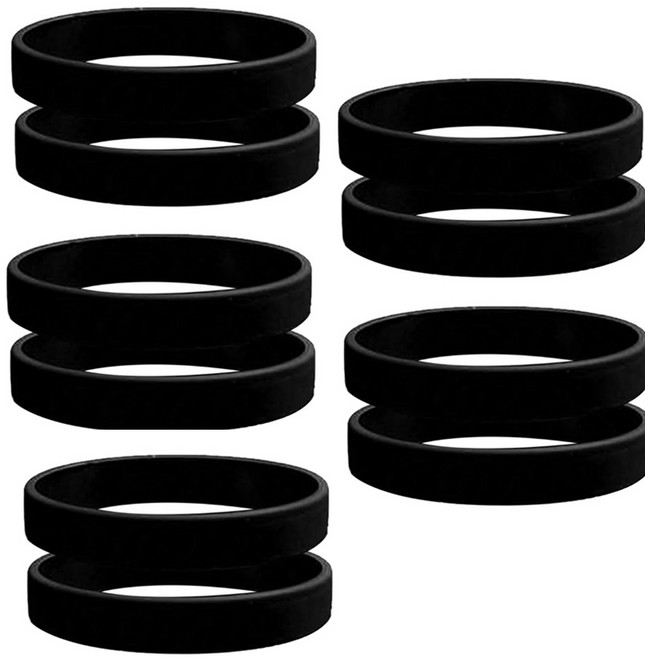 아웃도어랩 전술 고무밴드 다용도 고무링 바인딩, 블랙, 10개