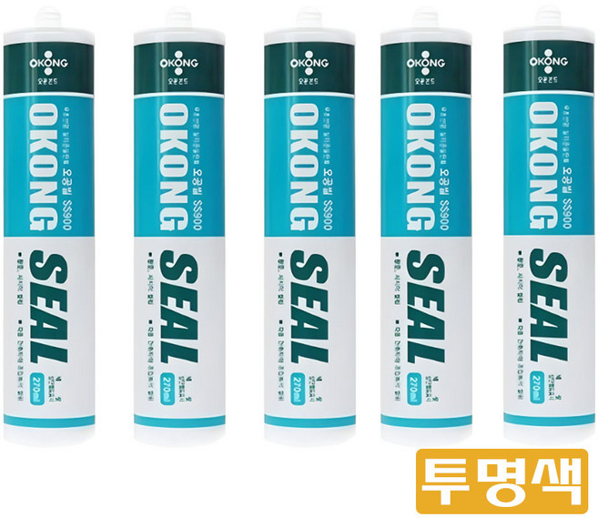 오공 무초산 실리콘 SS900 투명색, 5개