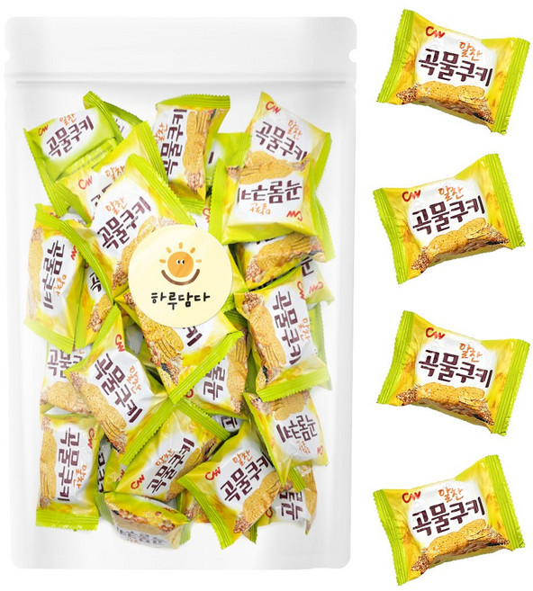 청우 알찬곡물쿠키 고소한 곡물과자 개별포장 어르신과자 30개, 1개