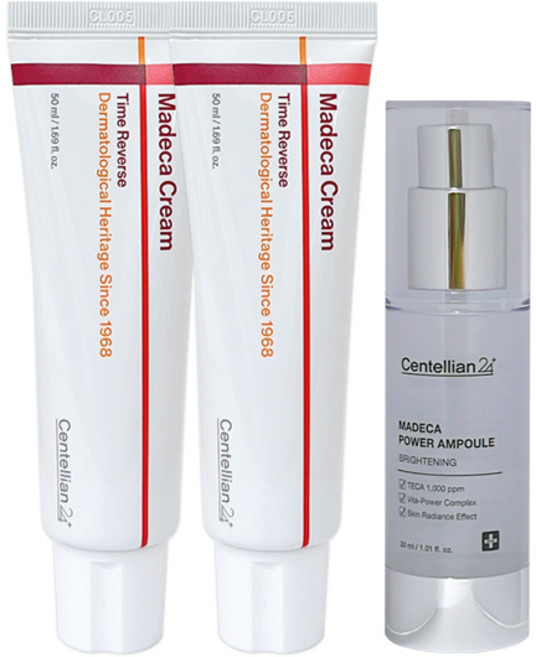 동국제약 마데카 크림 시즌7 최신상 타임리버스 50ml 2개+파워 앰플(브라이트닝)
