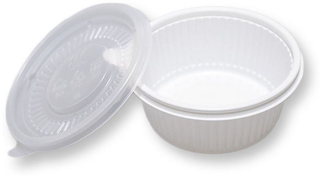 엠엔피 전자레인지용 국용기 105파이 소, 100세트, 화이트, 1개