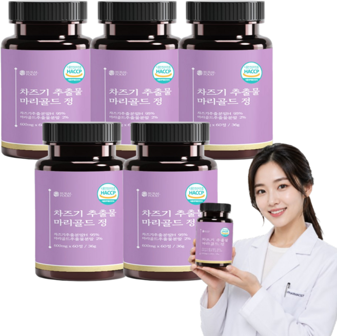 국산 차즈기 추출물 고함량 차조기 마리골드 루테올린 해썹 제조, 5개, 60정