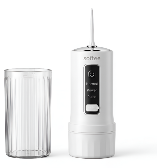 저자극 잇몸케어 소프티 휴대용 구강세정기 물치실 워터픽, 퓨어화이트, sft101038