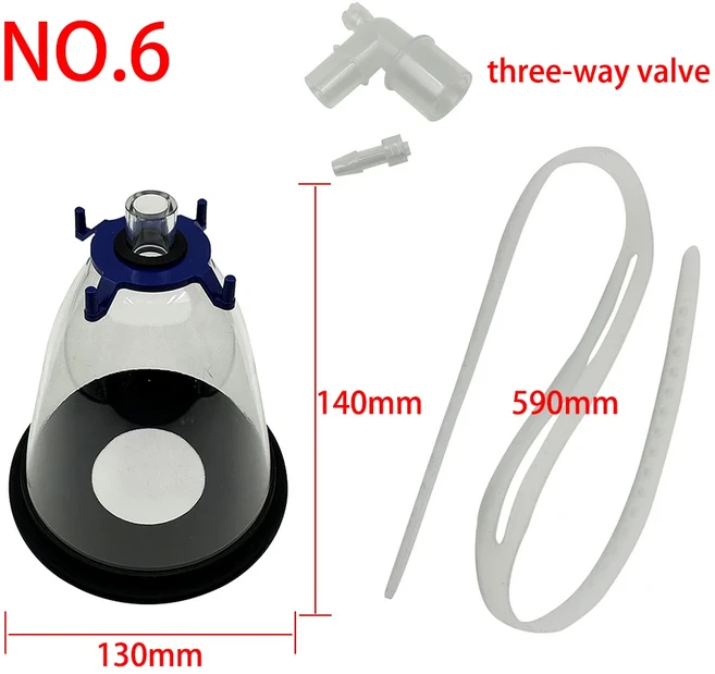 애완 동물 NO.1-NO.6 마취 마스크 개 고양이 투명도 인공 호흡기 수의학 산소 관리실, 03 NO.6