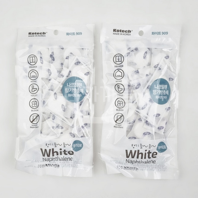 나프탈렌 화이트909 20개입 2세트 냄새제거 습기제거 탈취제 옷장방충제 좀약