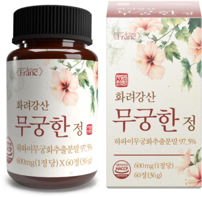 정품 화려강산 무궁한 정 [97.5%] 식약청인증 해썹, 1개, 60정