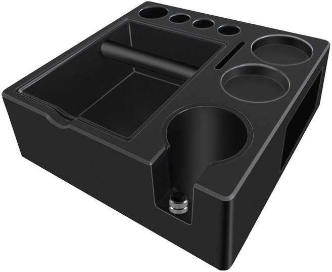 탬핑스테이션 커피 디스트리뷰터 넉박스 포터필터 거치대, 1세트, 검정색