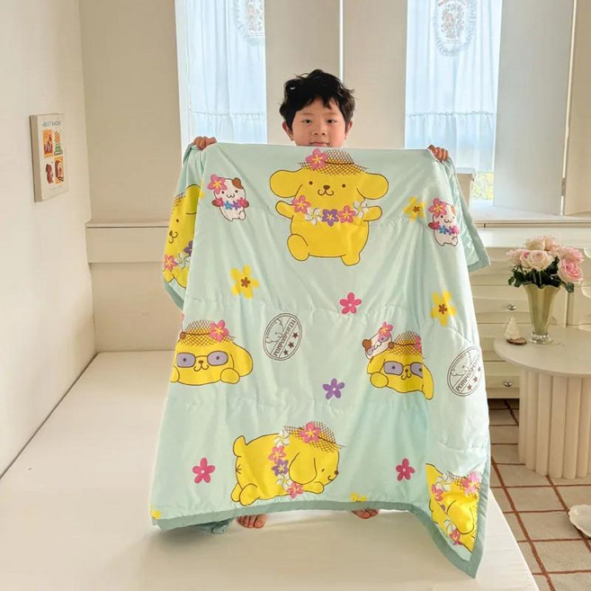 산리오 하트 커버 담요 헬로 멜로디 만화 귀여운 여름 이불 홈 얇은 침구 컴포터