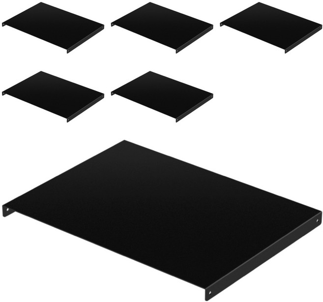 KI WISH 居家生活 35cm平面置物板 加強局部荷重 台灣製造, 黑色, 6個