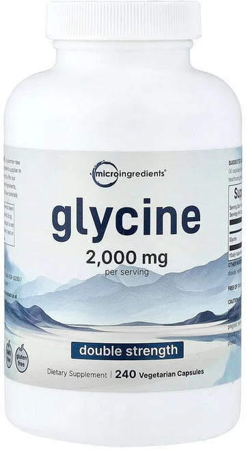 미세 성분 글리신 글라이신 아미노산 식물성 베지캡슐 240정 500mg Micro Ingredients Glycine 240 Vegetarian Capsules per Caps, 미세 성분 글리신 글라이신 아미노산 식물성 베지캡슐 2, 1개 - 쿠팡