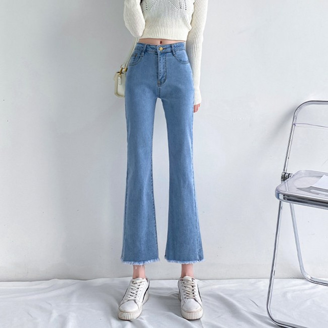 나나뽕 여성 스판짱짱 9부 데님 팬츠 부츠컷 바지