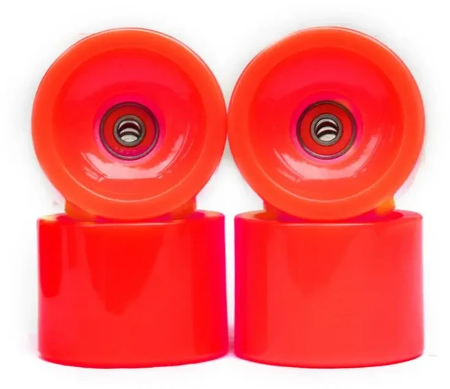 Rollerex Lollipop Boardwalk 롱보드 휠 70mm 크루저 내구성 저소음, 05 Red