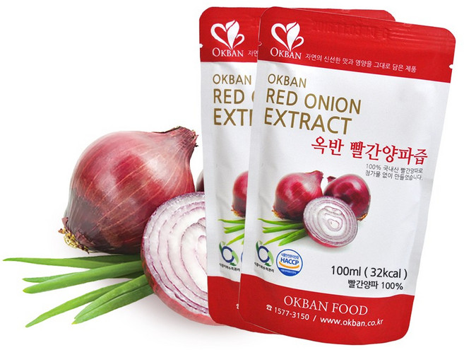 옥반식품 빨간양파즙 자색양파즙, 60팩, 100ml