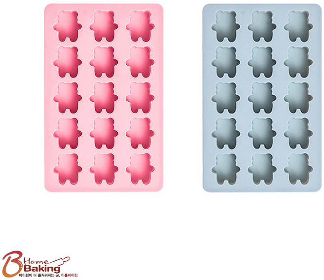이홈베이킹 실리콘아이스트레이 얼음틀곰15구 랜덤1개, 단품, 1개