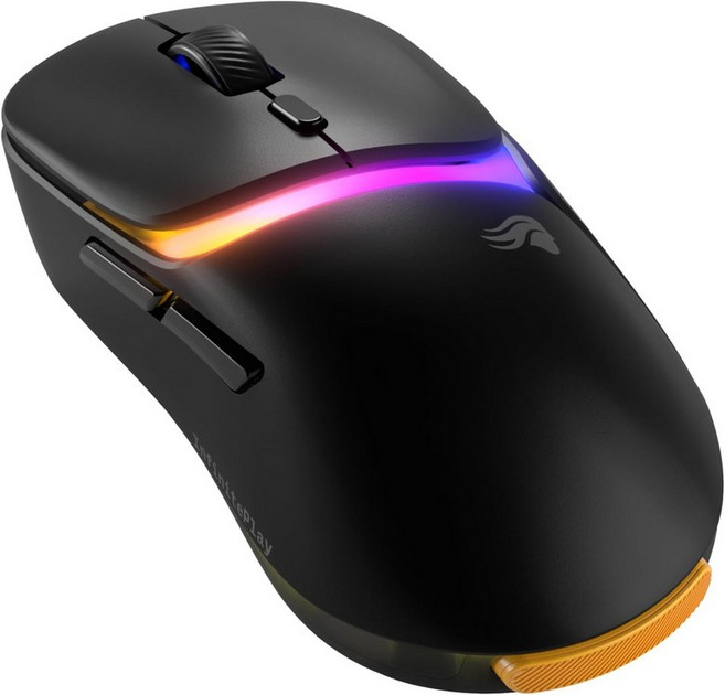 영광스러운 게이밍 센서 폴링 배터리 광학 InfinitePlay 모델 초경량 130H 8k RGB 스왑 DPI - 30K 무선 수명 D3 스위치 블랙 가능 마우스 69g 130M, Model D3 (Ergonomic), Black