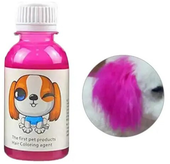 강아지 염색약 고양이 오래 지속되는 무자극성 천연 추출물 반려동물 염색 크림 개 털 색소 염료 용품 100ml 1 세트, 없음, 8) 분홍색, 1개