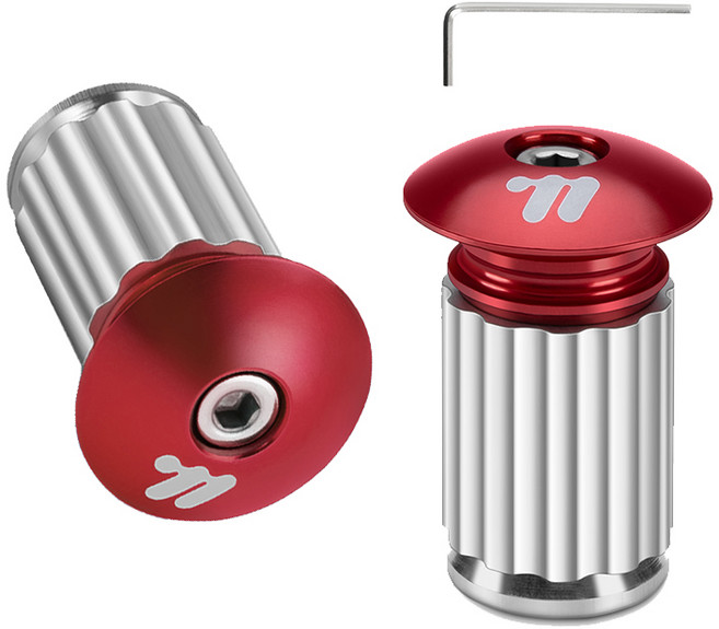 시그니처베이지 로드 자전거 바엔드 핸들 그립 캡 플러그 보호캡 마개 YPZ437, 1개, 레드