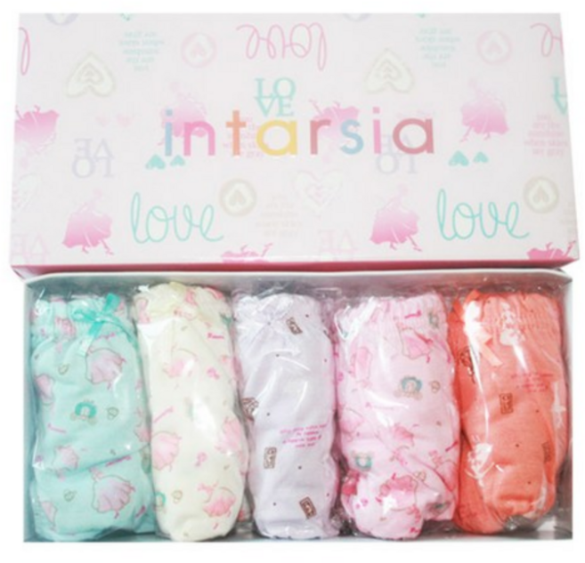 인따르시아 여아용 팬티 5종 세트