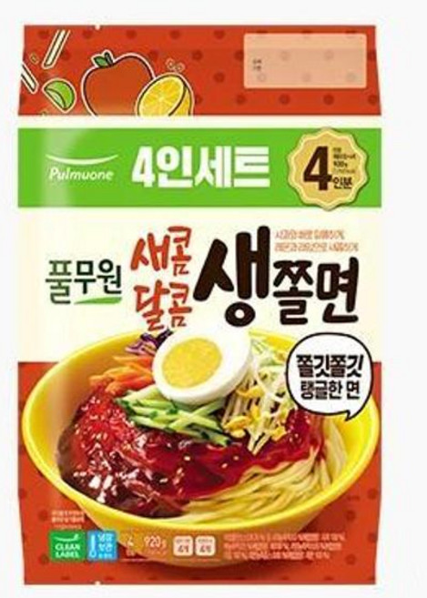 비빔생쫄면920g/풀무원-2개, 2개, 920g