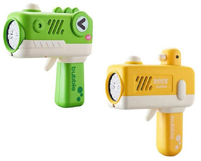 풍성한 버블 불빛 멜로디 자동 비누방울총 육아템 야외놀이 집중력 감성, 오리, 1개