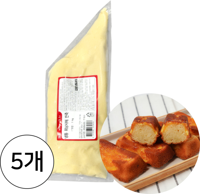 SIB 선인 휘낭시에 반죽 냉동, 1kg, 5개