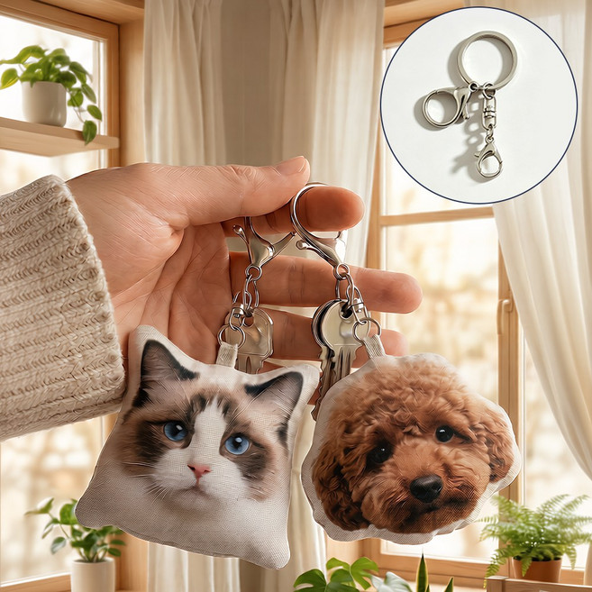 [맞춤 사이즈&포토] 주문제작 양면 인쇄 사진 디자인 문자 키링 가방 장식 걸이 기념 선물 대량, 1개, 10cm