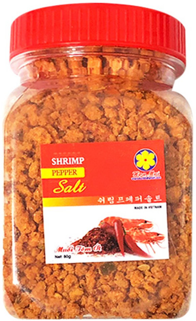 월드푸드 베트남 쉬림프 페퍼 솔트 매콤한 새우소금 MUOI TOM OT, 80g, 1개