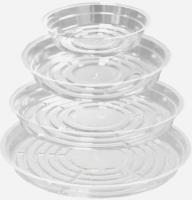 세인화분 PP 투명 화분받침 5P - 화분 받침 식물 받침대 물받이 화분받이 다육 다육이 분갈이 인테리어 홈가드닝 식물 화분갈이 홈카페, 16cm 투명화분받침(5P)