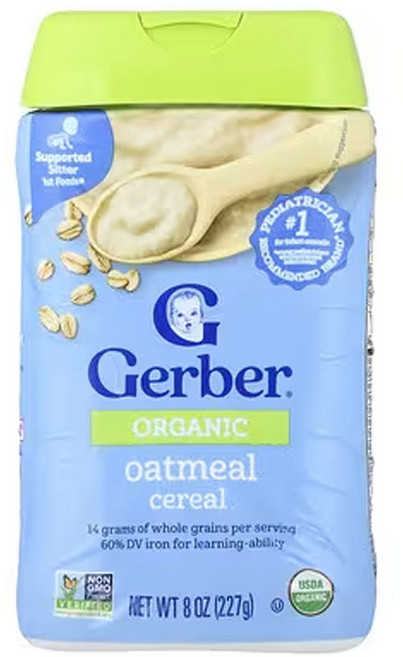 거버 유기농 시리얼 1st Foods (8oz), 오트밀, 227g, 1개