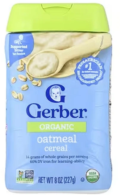 거버 유기농 시리얼 1st Foods (8oz), 오트밀, 227g, 1개 - 쿠팡