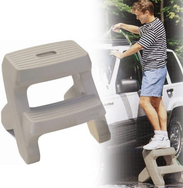스텝2 2단디딤대, 1개, 회색