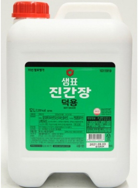 더 맛있는 샘표 진간장 덕용 녹색 12L, 4개