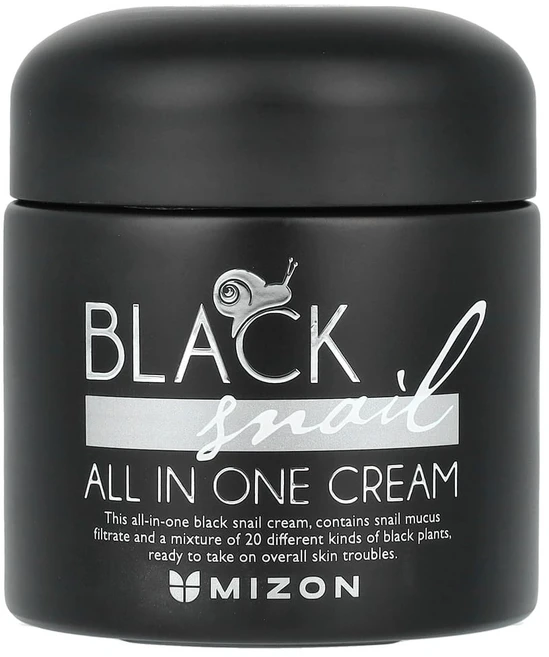 미즈온 블랙 스네일 올인원 크림 75ml(2.53fl oz), MIZ75175, 75ml, 1개 - 쿠팡