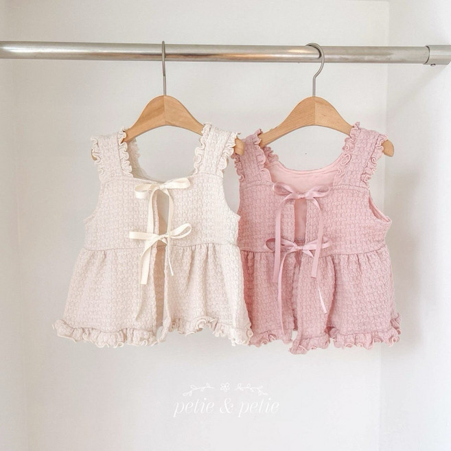 레이스조끼 프릴 뷔스티에 유아동 키즈 아기 공주 러블리룩