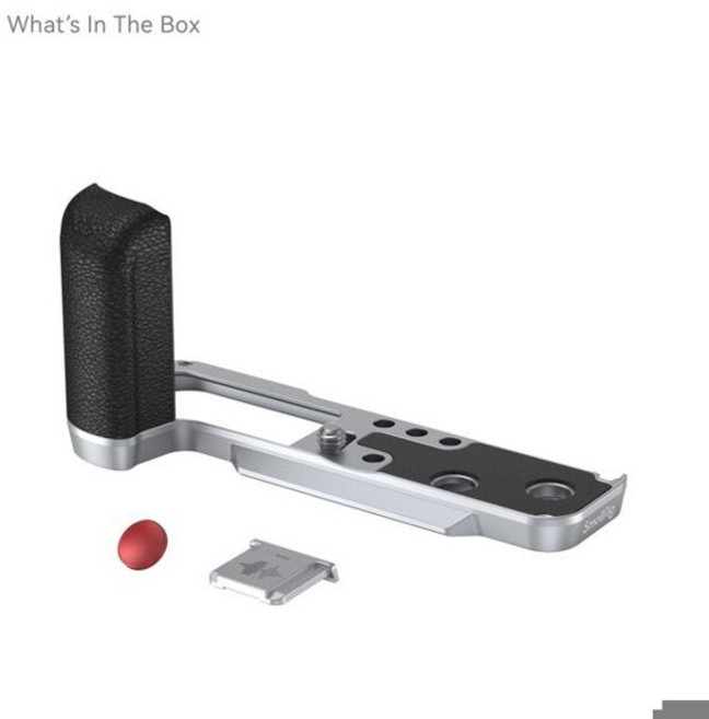 Arca-Swiss 퀵 릴리스 셔터 릴리스 버튼 및 핫슈 커버가 포함된 FUJIFILM X100VI / X100V용 SmallRig L자형 그립 4555, 01 Sliver, 01 CHINA