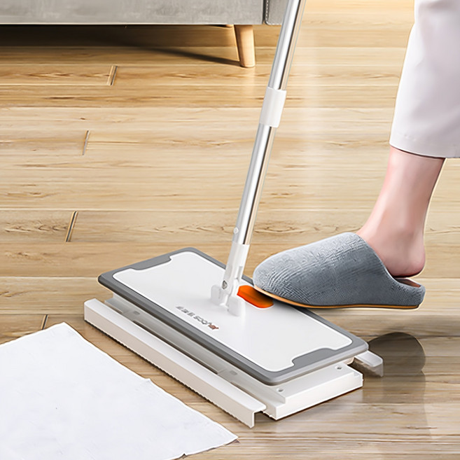 조이보스 노터치 밀대걸레+걸이 후크 1개+청소포, 1세트