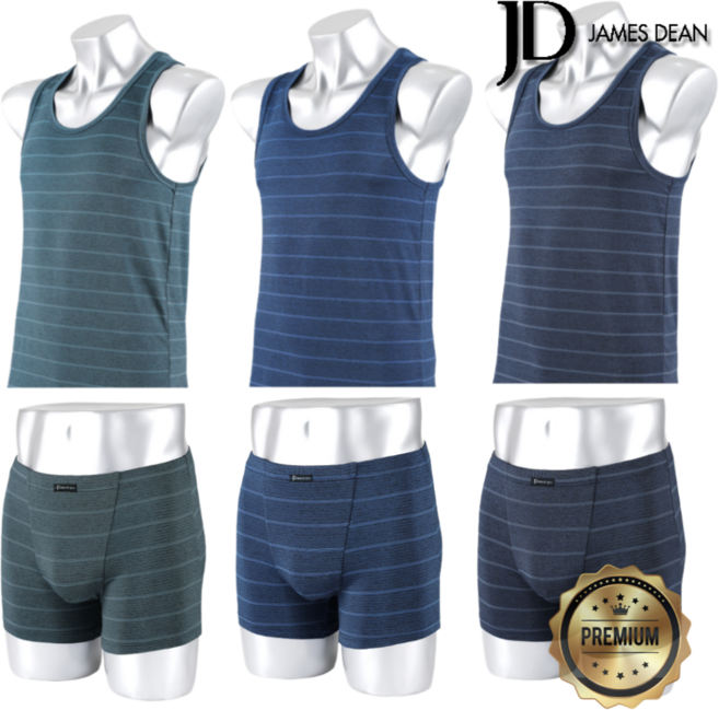 좋은사람들 제임스딘 남성 속옷 스트라이프 NP스판 런닝 드로즈 6종 세트 JHMDZZ04S