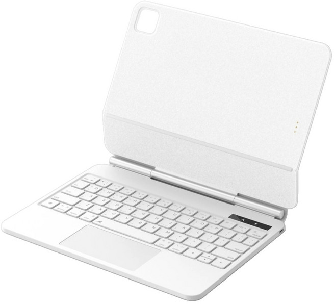구조독 매직키보드 A1933 스마트 포고핀 키보드 화이트 아이패드에어 11 M3 / 에어 6 11 M2 / 프로 11 / 에어 5/4 트랙패드 백라이트 패스스루 충전 케이스, 영문키보드, Air 4 Air 5 (10.9)