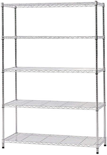 25파이 산업용 철제 수납 메탈랙 베란다 선반, 450x1200, 높이 1800 5단