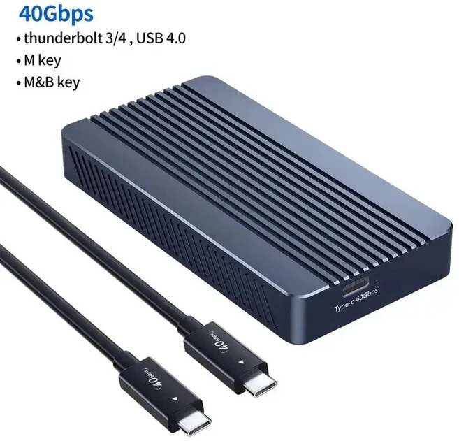 Thunderbolt 4/3 USB4 지원 SSD 크기 2280 B+M M-키와 호환되는 M1 Pro/Max용 ACASIS 40Gbps NVMe 인클로저, 03 TBU405AIR