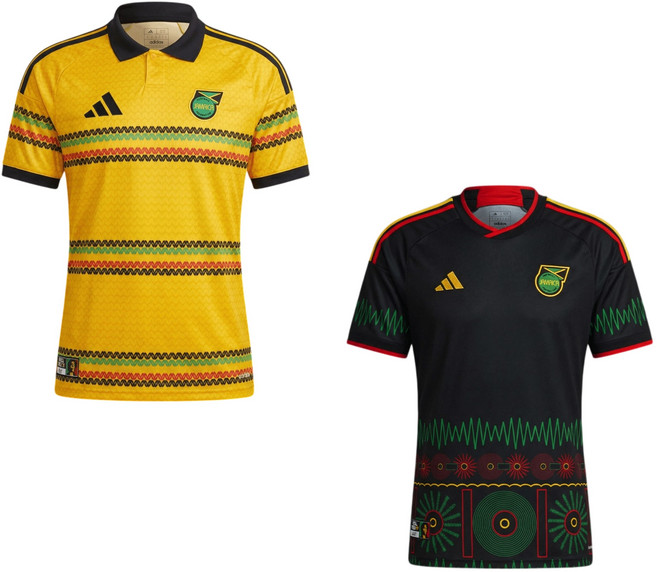 아디다스 2026 자메이카 축구 국가대표팀 홈 저지 어웨이 저지 유니폼 블록코어 반팔 레플리카 티셔츠