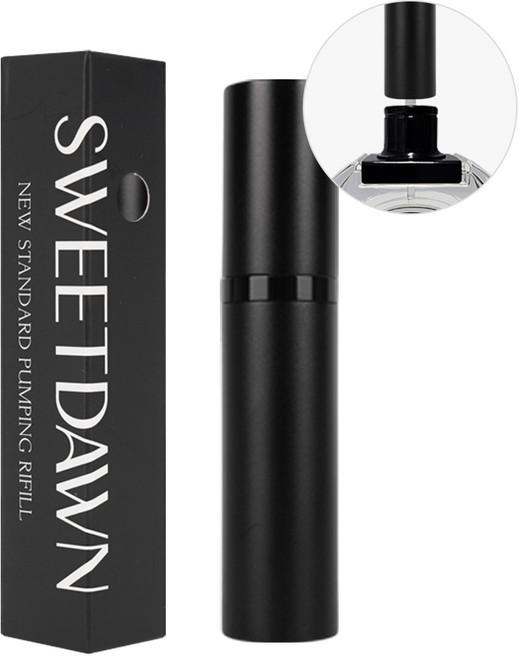 스윗던 뉴 스탠다드 펌핑식 충전 향수공병 5ml, 1개, 블랙