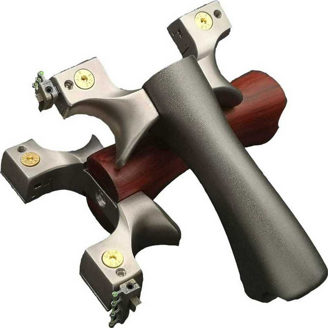 전문가용 새총 조류 까마귀 퇴치 장난감 티타늄 합금, Q 나무 손잡이 스텐 헤드 8020+보우패키지, 1개