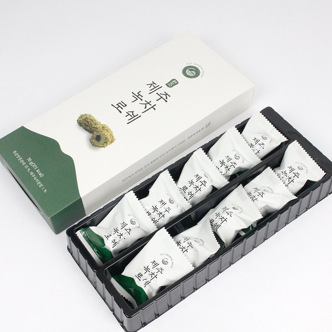 [답례/선물추천] 제주하우스 깔끔한 개별포장 고소한 식감 한입쏙 녹차 로쉐, 1박스, 70g