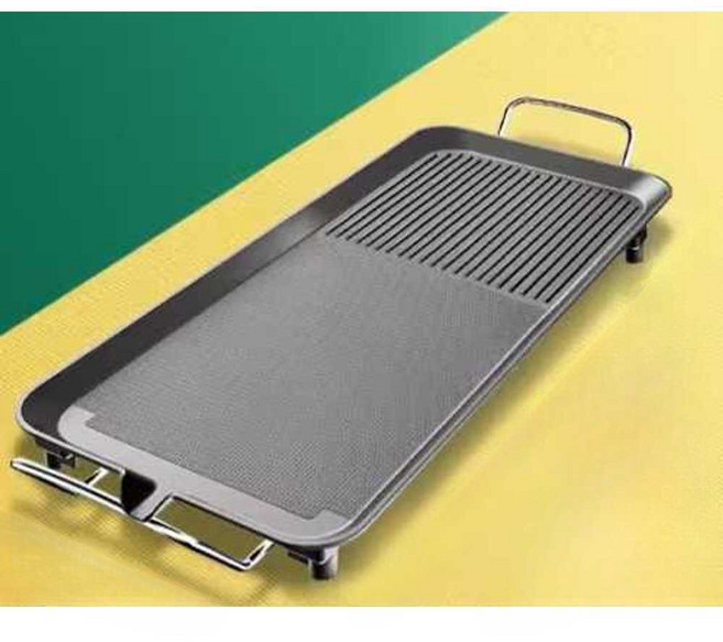 대형 전기 그릴 팬 새우 전 집들이 명절 부침개 곱창, 1개, 대형 48cm