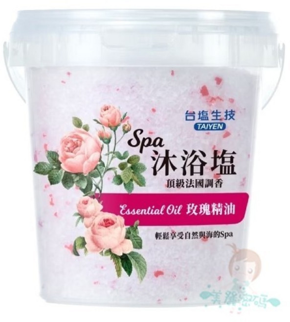 SPA沐浴鹽 900g 台塩生技, 1個, 玫瑰