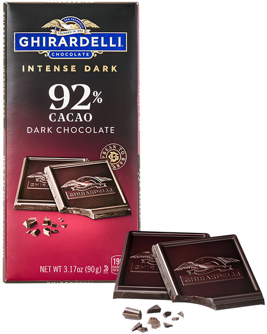 기라델리 인텐스다크 카카오 92%, 90g, 1개