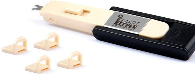 스마트키퍼 USB-B 포트락 세트 4P + 락키 포트 보안 차단 잠금 장치 시스템 물리보안, USB-B 포트락 4개 + 미니용 키 1개, 베이지(BG), 1개
