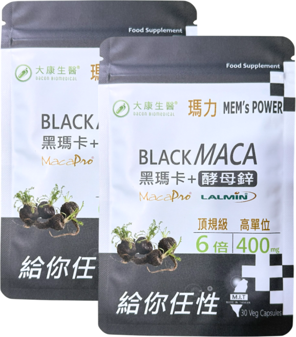 大康生醫 瑪力黑瑪卡+酵母鋅 膠囊, 2個, 30顆